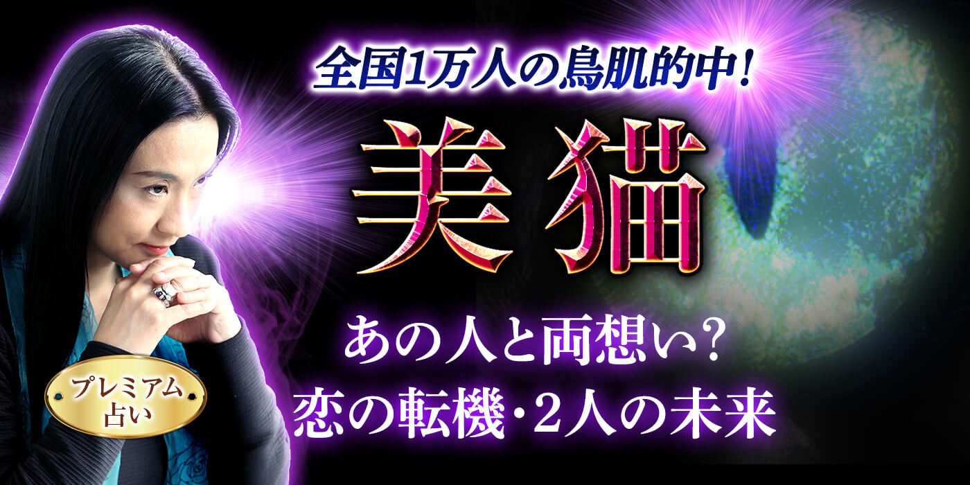 美猫の恋愛占い あの人との恋は片思い 両想い 2人の最終関係 うらなえる 運命の恋占い